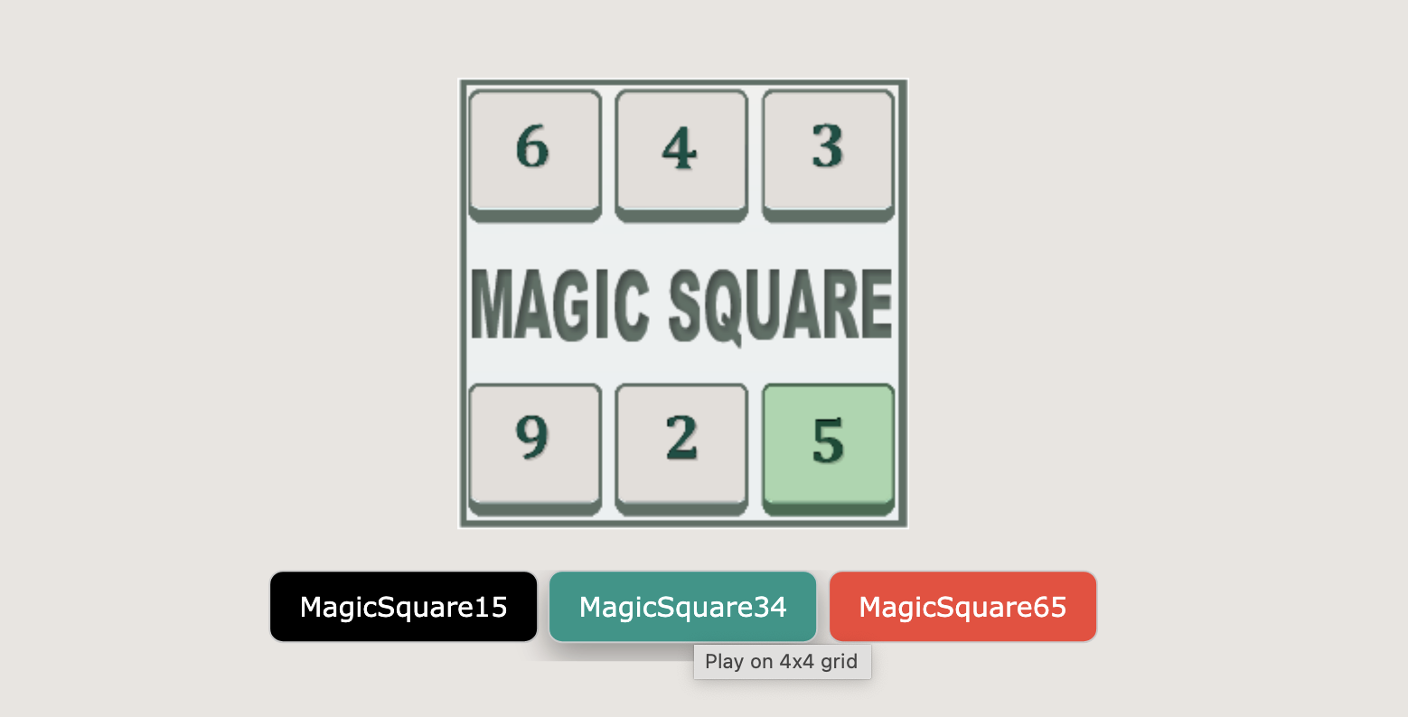 Magicsquaregame